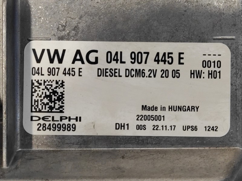 Recambio de centralita motor uce para seat ateca (kh7) 1.6 tdi referencia OEM IAM 04L907445E 22005001 28499989