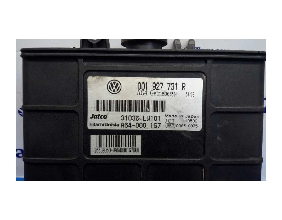 Recambio de centralita motor uce para seat ibiza (6l1) 1.4 16v referencia OEM IAM 001927731R A640001G7 31036LW101