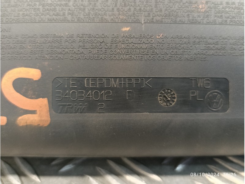 Recambio de airbag delantero derecho para volkswagen golf vi (5k1) 1.6 tdi dpf referencia OEM IAM  071723020 34034010E