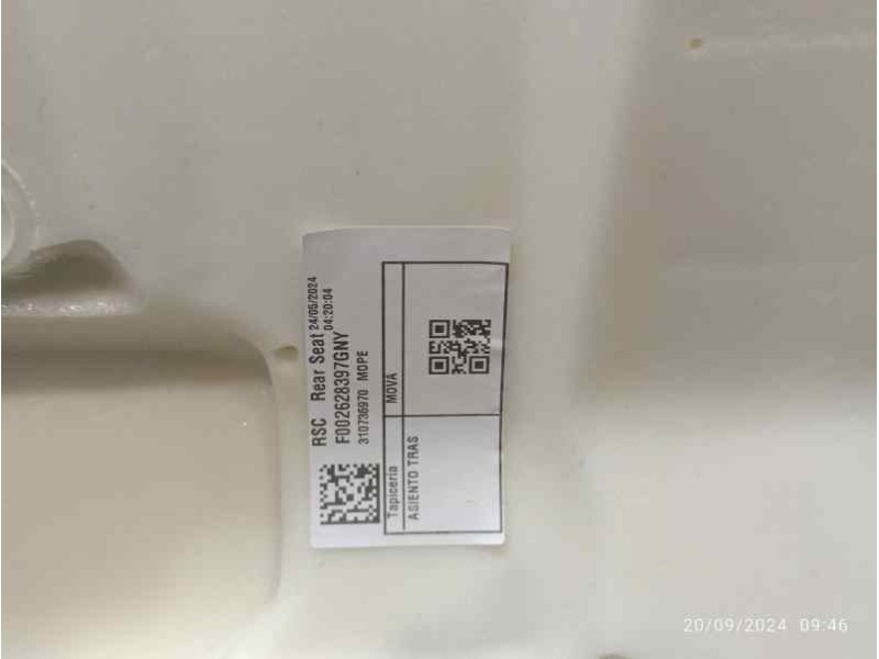 Recambio de asientos traseros para peugeot 208 (p2) referencia OEM IAM 9830578180  