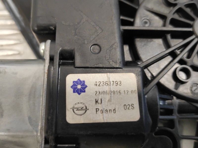 Recambio de elevalunas delantero derecho para opel mokka 1.6 cdti dpf referencia OEM IAM 98910SUV20 7384350800 42363793