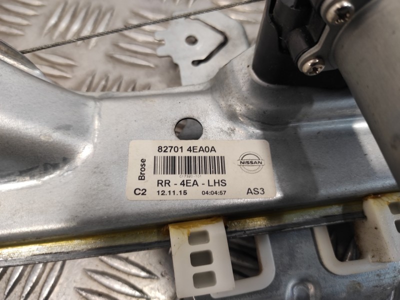 Recambio de elevalunas trasero izquierdo para nissan qashqai (j11) 1.6 dci turbodiesel cat referencia OEM IAM 827014EA0A  C17690