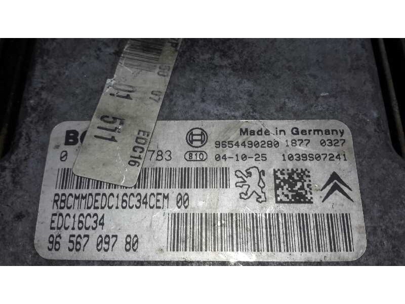 Recambio de centralita motor uce para peugeot 206 berlina 1.4 hdi referencia OEM IAM 9654490280  9656709780
