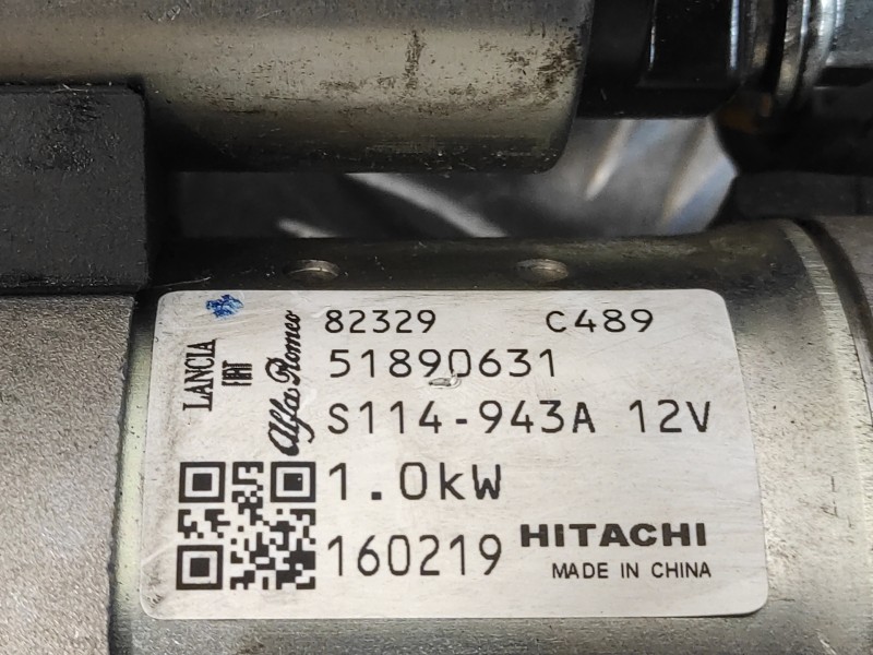 Recambio de motor arranque para fiat 500 (312) 595 turbo referencia OEM IAM 82329C489 S114943A 51890631