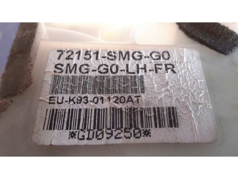 Recambio de cerradura puerta delantera izquierda para honda civic berlina 5 (fk) referencia OEM IAM 72151SMGG0  