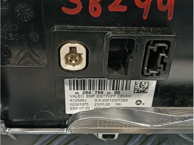 Recambio de pantalla multifuncion para peugeot 308 sw referencia OEM IAM 982847698000  