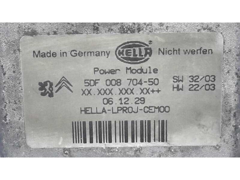 Recambio de centralita faros xenon para peugeot 407 coupe 2.7 hdi fap cat (uhz / dt17ted4) referencia OEM IAM 5DF00870450  