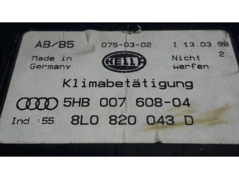 Recambio de mando climatizador para audi a3 (8l) referencia OEM IAM 8L0820043D  5HB00760804