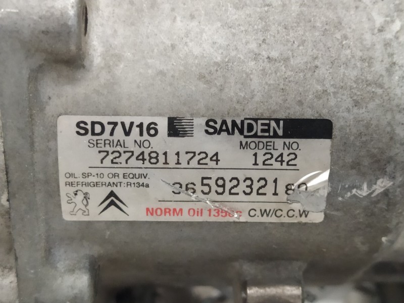 Recambio de compresor aire acondicionado para peugeot partner (s2) 1.6 16v hdi referencia OEM IAM 9659232180  SD7V161242