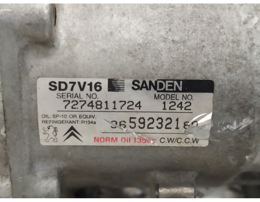 Recambio de compresor aire acondicionado para peugeot partner (s2) 1.6 16v hdi referencia OEM IAM 9659232180  SD7V161242