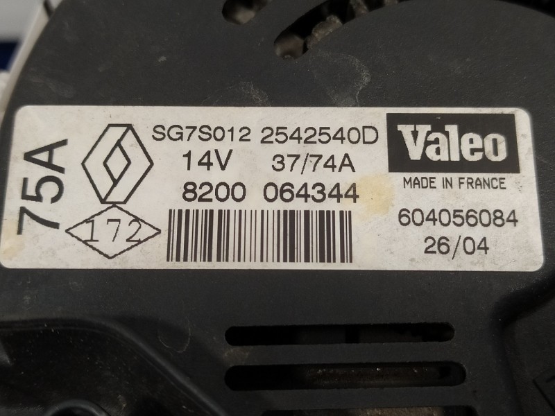 Recambio de alternador para renault clio ii fase ii (b/cb0) referencia OEM IAM 8200064344  