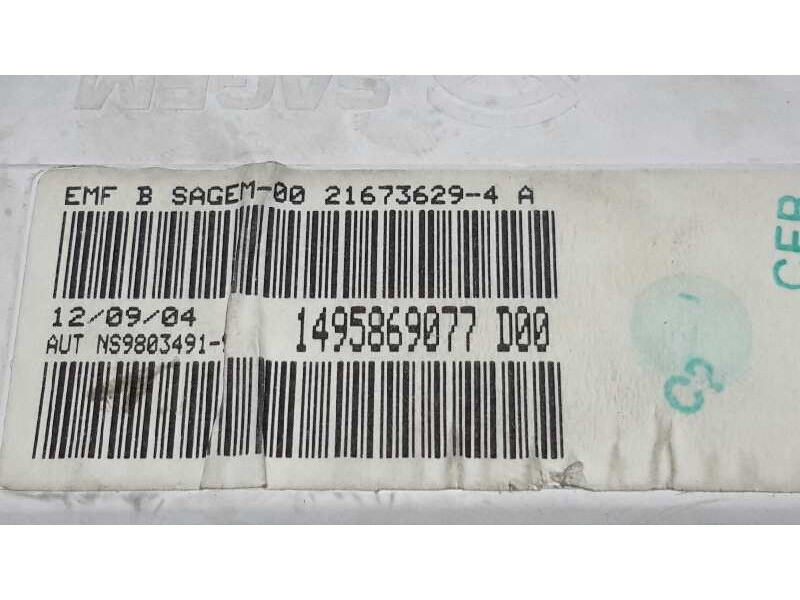 Recambio de pantalla / mando multifuncion para citroën c8 2.2 hdi fap cat (4hw) referencia OEM IAM 1495869077D00  