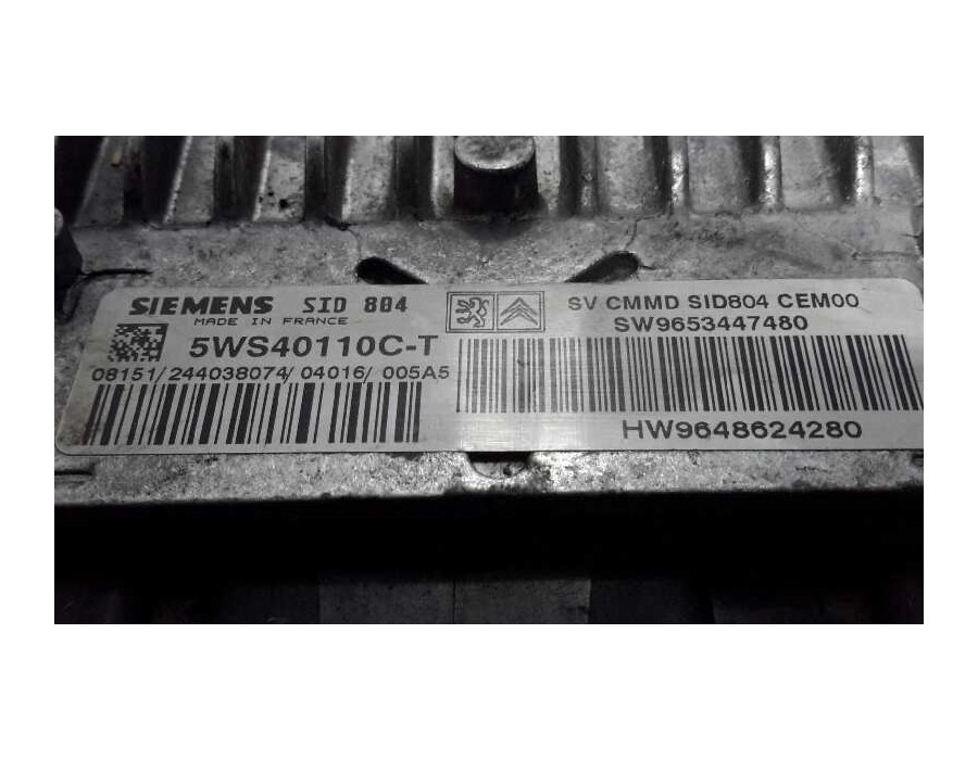 Recambio de centralita motor uce para citroën c3 1.4 hdi x referencia OEM IAM 5WS40110CT SID804 9653447480