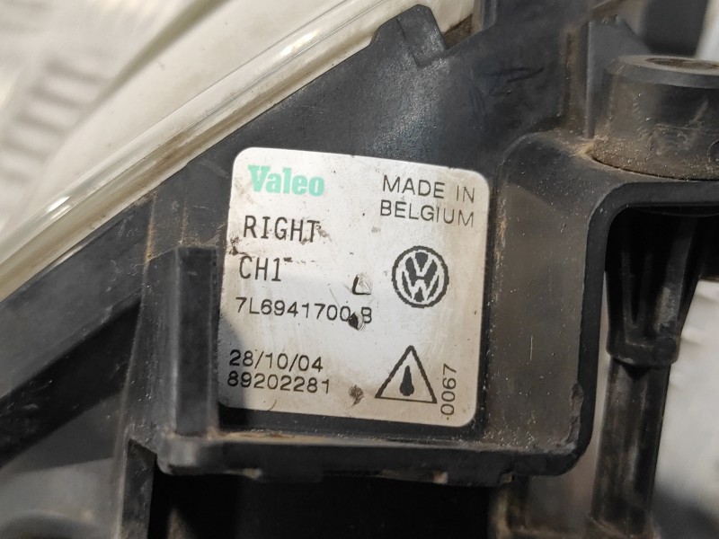 Recambio de faro antiniebla derecho para volkswagen touareg (7la) 2.5 tdi referencia OEM IAM 7L6941700B  89202281