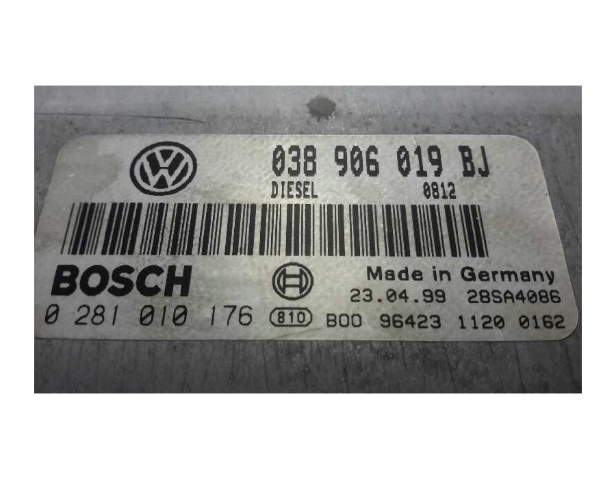 Recambio de centralita motor uce para volkswagen passat berlina (3b2) 1.9 tdi referencia OEM IAM 0281010176 28SA4086 038906019BJ