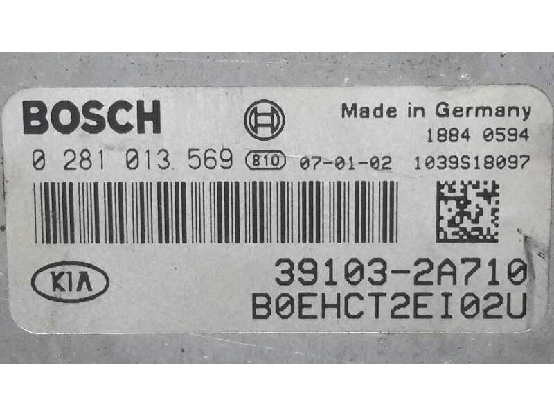 Recambio de centralita motor uce para kia cee´d 1.6 crdi cat referencia OEM IAM 0281013569 1039S18097 391032A710