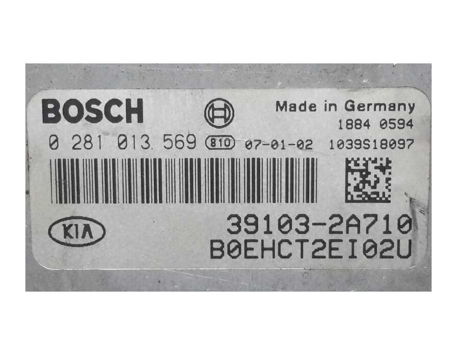 Recambio de centralita motor uce para kia cee´d 1.6 crdi cat referencia OEM IAM 0281013569 1039S18097 391032A710