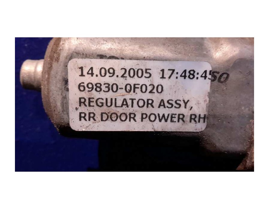 Recambio de elevalunas trasero derecho para toyota corolla verso (r1) 2.2 d-4d luna referencia OEM IAM 698300F020  997250101