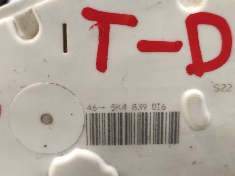 Recambio de cerradura puerta trasera derecha para volkswagen polo (6r1) 1.6 tdi referencia OEM IAM 5K4839016  