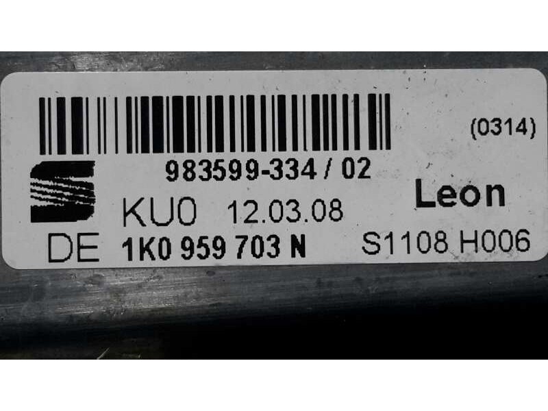 Recambio de elevalunas trasero izquierdo para seat leon (1p1) referencia OEM IAM 1K0959703N  1P0839401B
