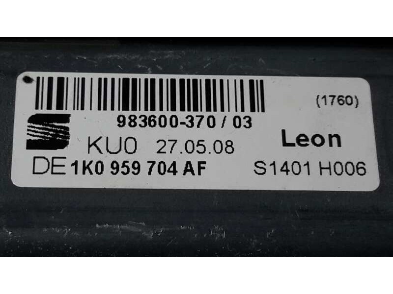 Recambio de elevalunas trasero derecho para seat leon (1p1) stylance / style referencia OEM IAM 1P0839402C  1K0959704AF