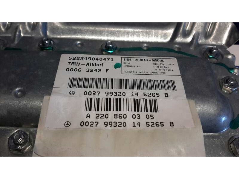 Recambio de airbag lateral trasero izquierdo para mercedes-benz clase s (w220) berlina referencia OEM IAM 00063242  