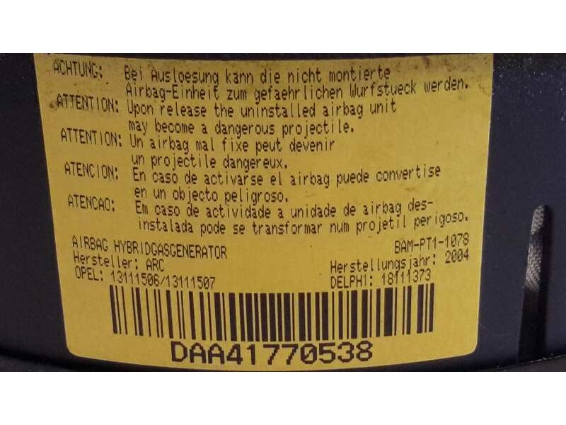 Recambio de airbag delantero izquierdo para opel corsa c cosmo referencia OEM IAM 18111373 13111507 13111506