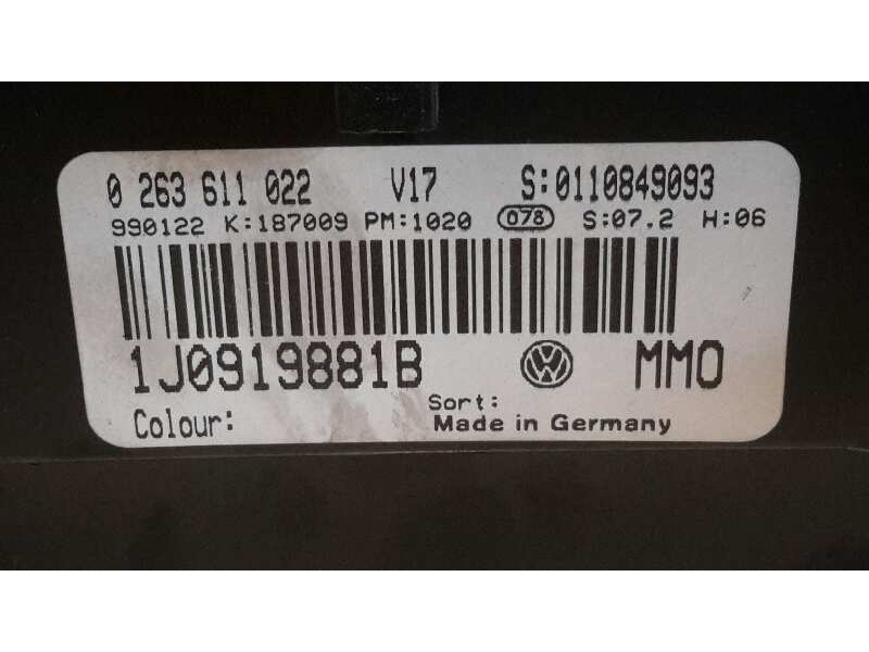 Recambio de cuadro instrumentos para volkswagen golf iv berlina (1j1) referencia OEM IAM 1J0919881B 1035100002 0263611022