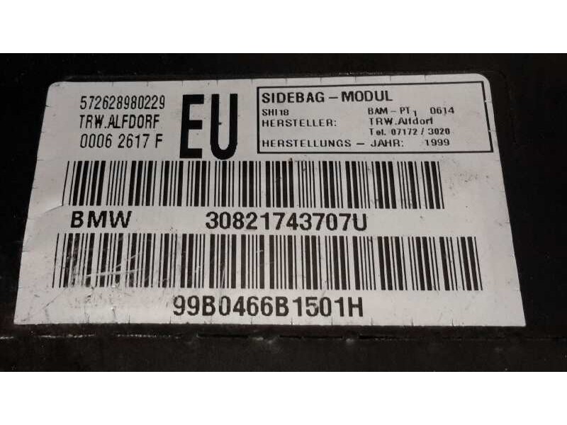Recambio de airbag lateral delantero izquierdo para bmw serie 3 berlina (e46) referencia OEM IAM 30821743707U  