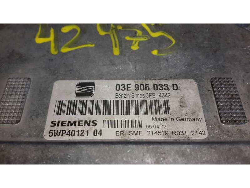Recambio de centralita motor uce para seat ibiza (6l1) stella referencia OEM IAM 5WP4012104 SIMOS3PE 03E906033D