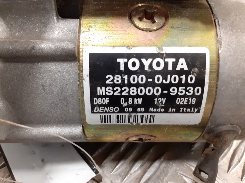 Recambio de motor arranque para toyota yaris (ncp1/nlp1/scp1) 1.0 cat referencia OEM IAM 281000J010  MS2280009530