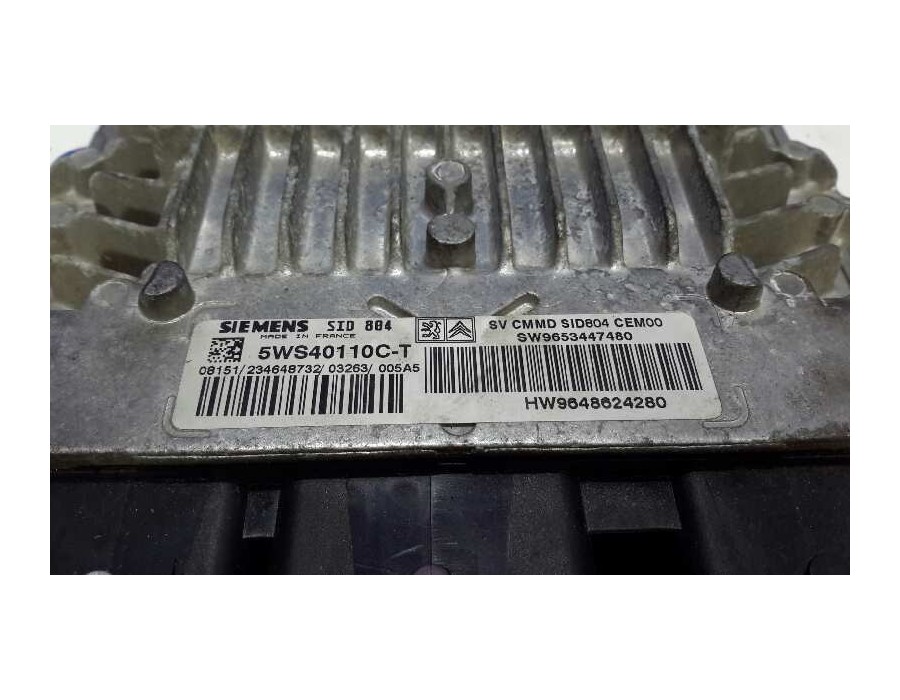 Recambio de centralita motor uce para citroën c3 1.4 hdi referencia OEM IAM 5WS40110CT 9653447480 9648624280