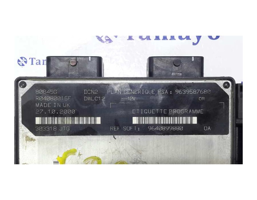 Recambio de centralita motor uce para peugeot 206 berlina 1.9 diesel referencia OEM IAM 9640899880 9639587680 R04080015F