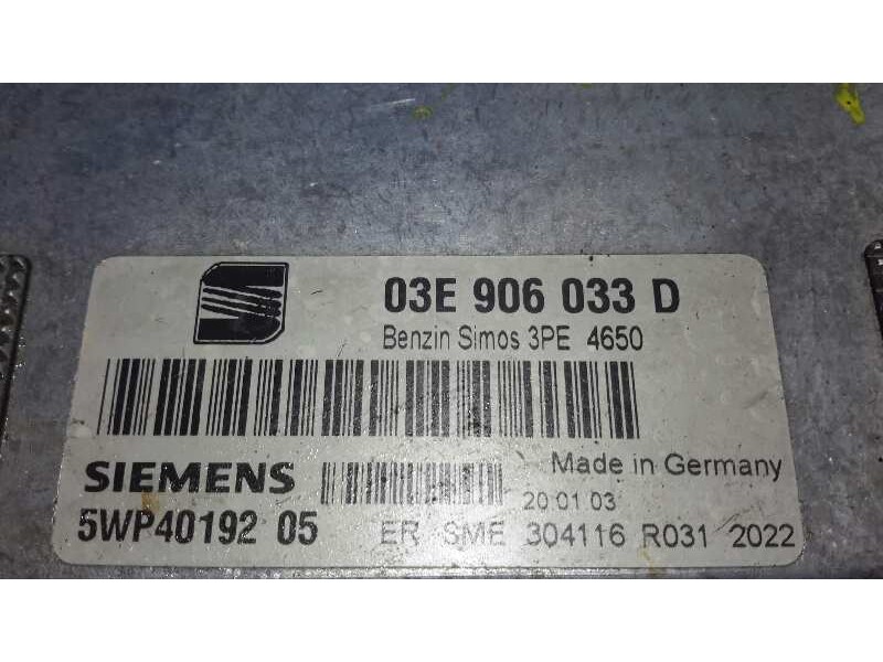 Recambio de centralita motor uce para seat ibiza (6l1) stella referencia OEM IAM 5WP4019205 SIMOS3PE 03E906033D