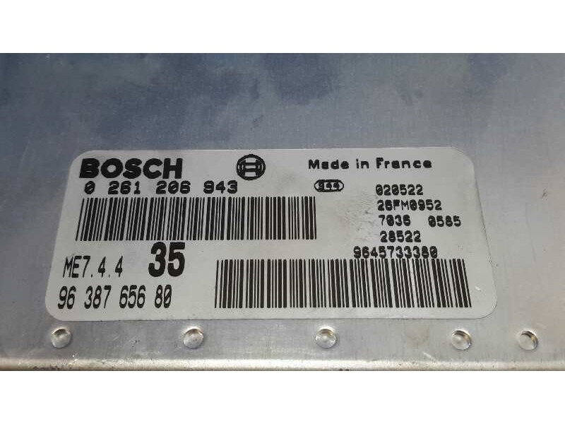 Recambio de centralita motor uce para peugeot 307 (s1) xr referencia OEM IAM 0261206943 ME74435 9645733380