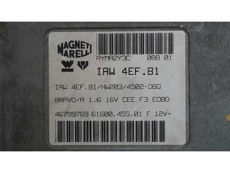 Recambio de centralita motor uce para fiat bravo (182) 1.2 16v cat referencia OEM IAM 46799769  