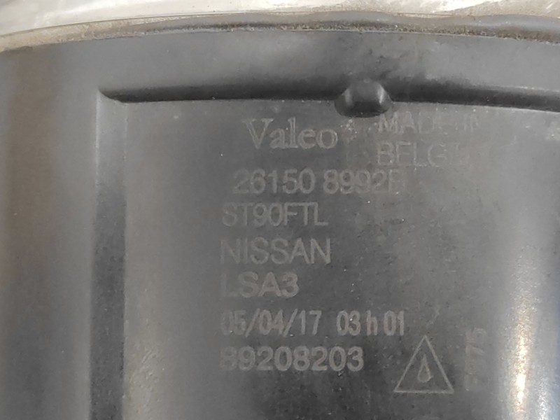 Recambio de faro antiniebla derecho para nissan qashqai (j11) 1.6 dci turbodiesel cat referencia OEM IAM 261508992B  89208203