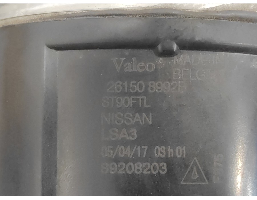 Recambio de faro antiniebla derecho para nissan qashqai (j11) 1.6 dci turbodiesel cat referencia OEM IAM 261508992B  89208203