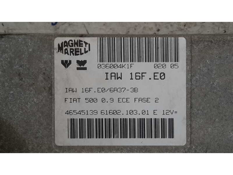 Recambio de centralita motor uce para fiat cinquecento (170) 0.9 referencia OEM IAM 1AW16FE0  036004K1F