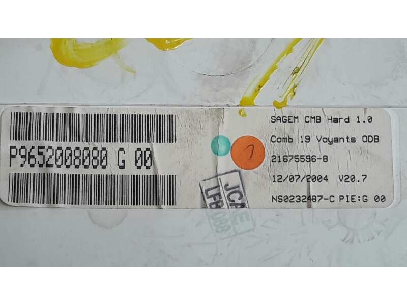Recambio de cuadro instrumentos para citroën c2 1.6 16v cat (nfu / tu5jp4) referencia OEM IAM 9652008080G  216755968