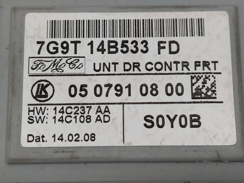 Recambio de modulo electronico para ford mondeo ber. (ca2) referencia OEM IAM 7G9T14B533FD  0507910800