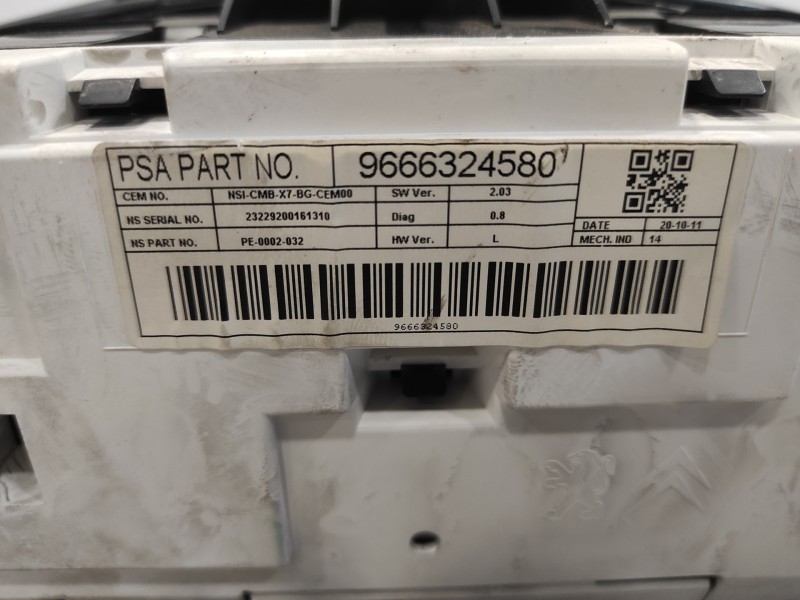 Recambio de cuadro instrumentos para citroën c5 berlina 1.6 hdi fap referencia OEM IAM 9666324580  PE0002032