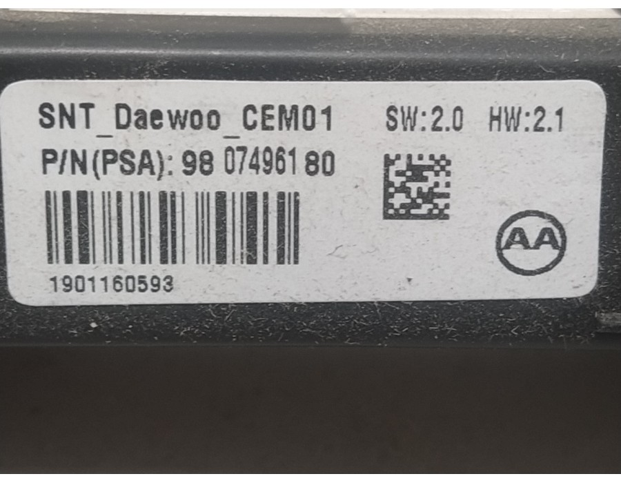 Recambio de luz interior para citroën c4 lim. live edition referencia OEM IAM 9807496180  