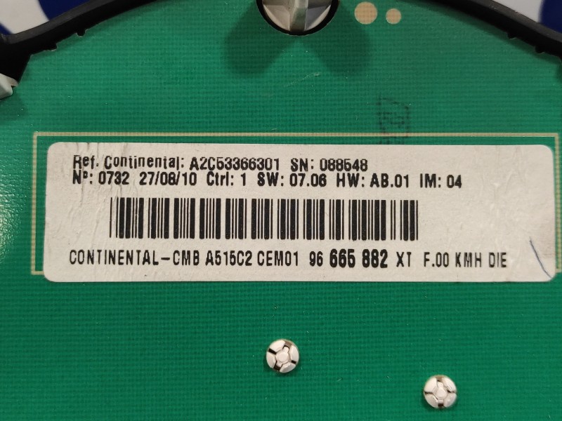 Recambio de cuadro instrumentos para citroën c3 1.4 hdi referencia OEM IAM 96665882XT A2C53385740 A2C53366301