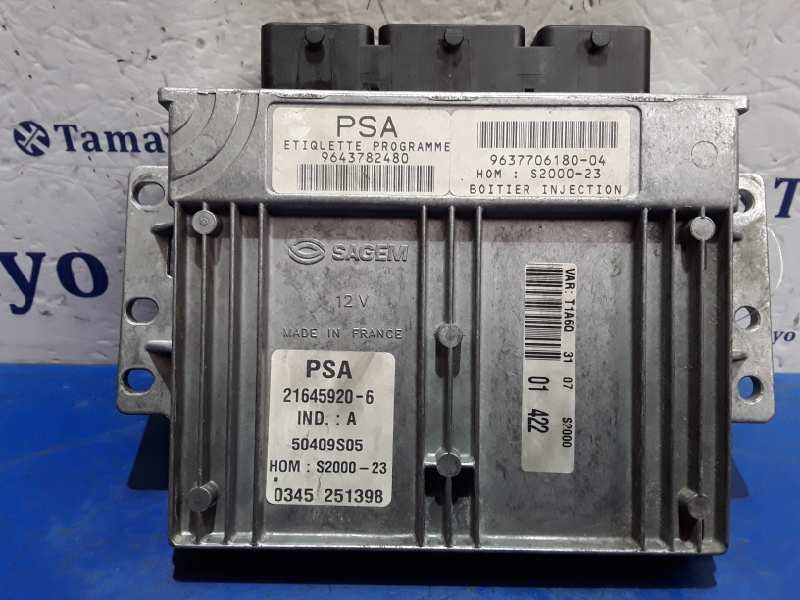 Recambio de centralita motor uce para peugeot 206 berlina 1.4 referencia OEM IAM 963770618004 216459206 9643782480