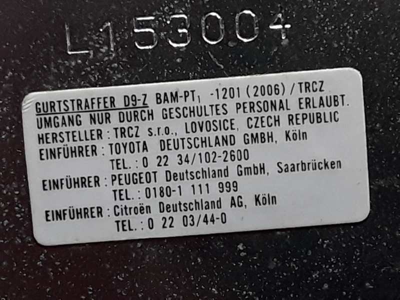 Recambio de cinturon seguridad delantero para citroën c1 referencia OEM IAM   