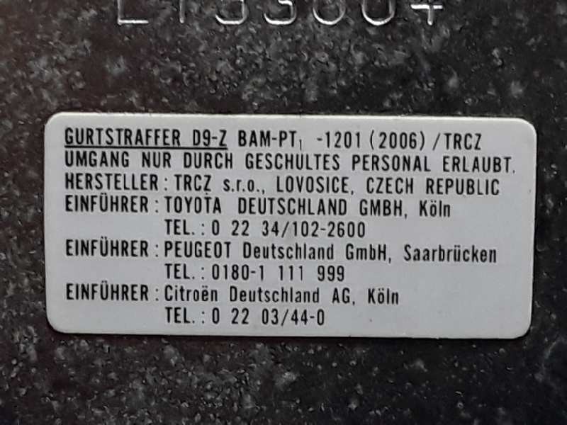 Recambio de cinturon seguridad delantero para citroën c1 referencia OEM IAM   