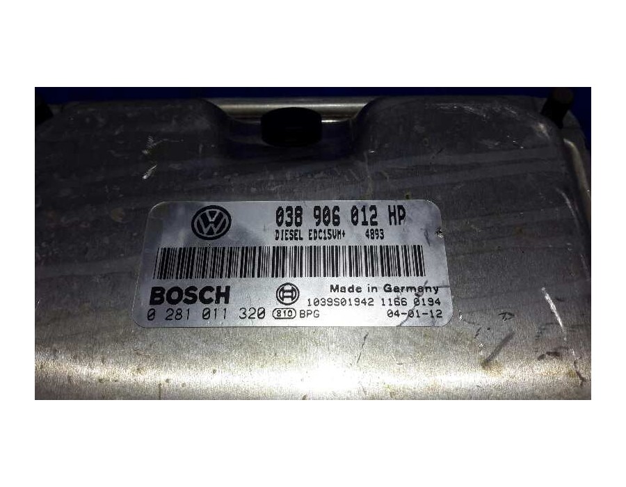 Recambio de centralita motor uce para seat ibiza (6l1) 1.9 sdi referencia OEM IAM 0281011320 ED15CVM+ 038906012HP