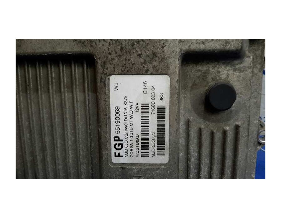 Recambio de centralita motor uce para opel corsa c referencia OEM IAM 55190069 7160002304 MJD6JOC2