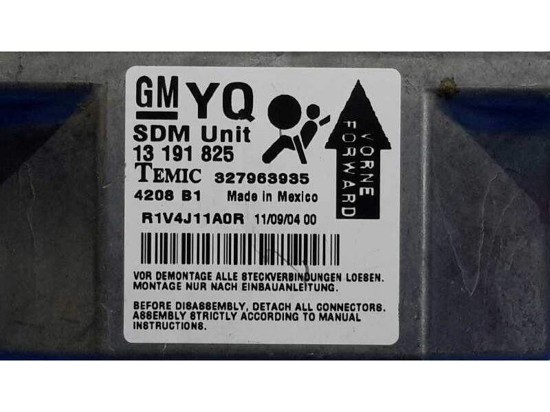 Recambio de centralita airbag para opel astra h berlina referencia OEM IAM 13191825  327963935